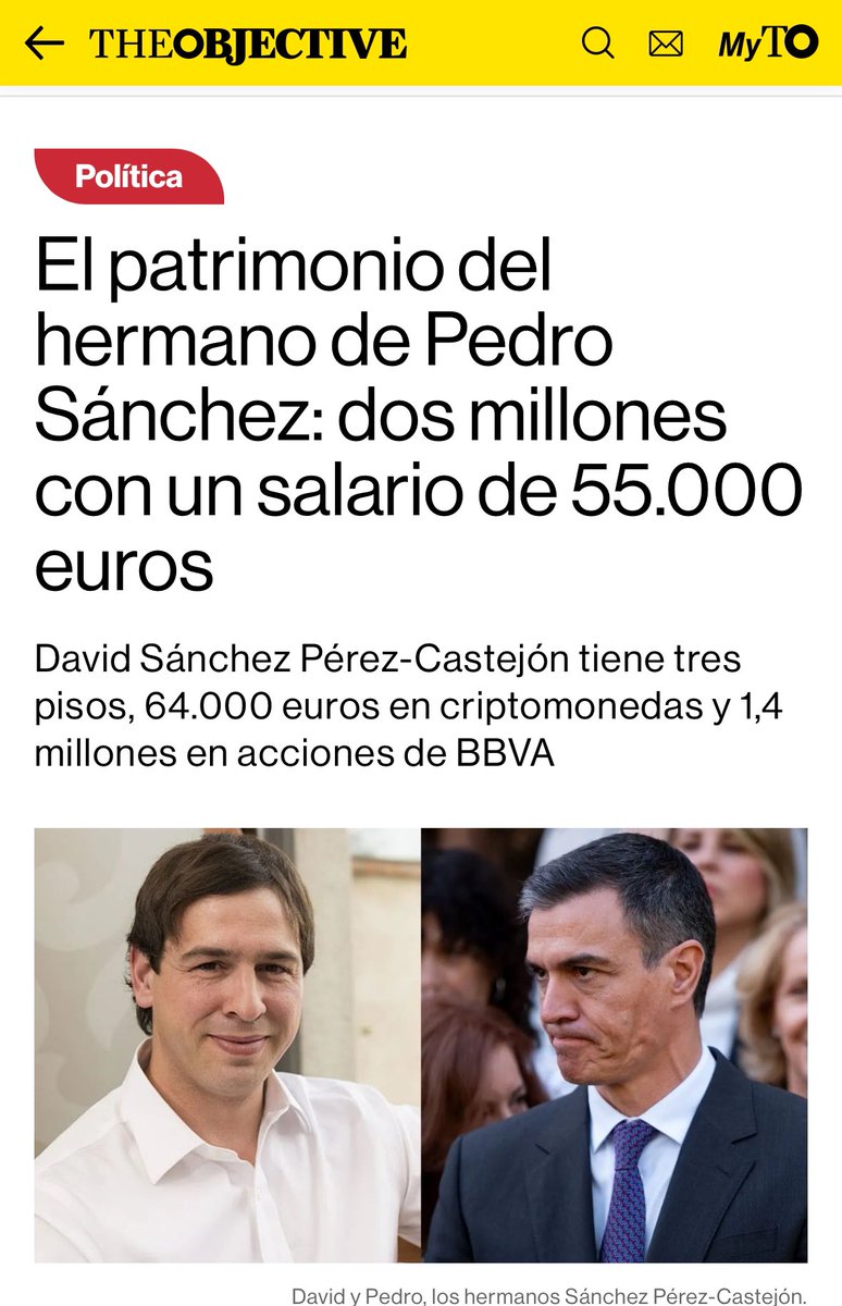 La multiplicación de los panes y los peces parece ser la gran “habilidad” de la familia ( de tálamo y de sangre) de Pedro Sánchez. #SanchezDimision . theobjective.com/espana/politic…