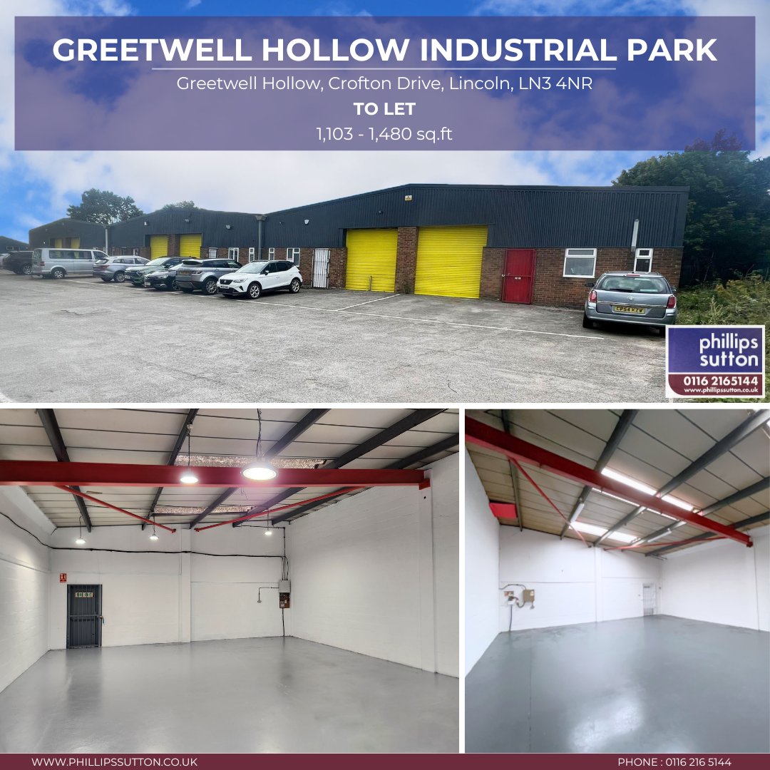 Remaining Availability at Greetwell Hollow
Comprehensively Refurbished Light industrial units

📍Greetwell Hollow Industrial Estate, Crofton Drive, Lincoln LN3 4NR

1:Let
2:Let
3:1,480 sqft
4:Let
5:Let
6:Let
7:1,117 sqft
8:1,110 sqft
9:1,103 sqft

Discover bit.ly/3tQyrBo