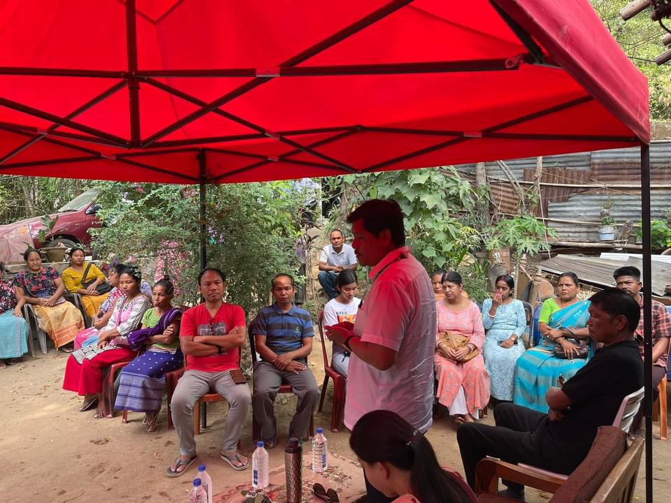 At Akonggre locality in South Tura to seek support from the constituents to vote in favour of our candidate Smt. Agatha Sangma.