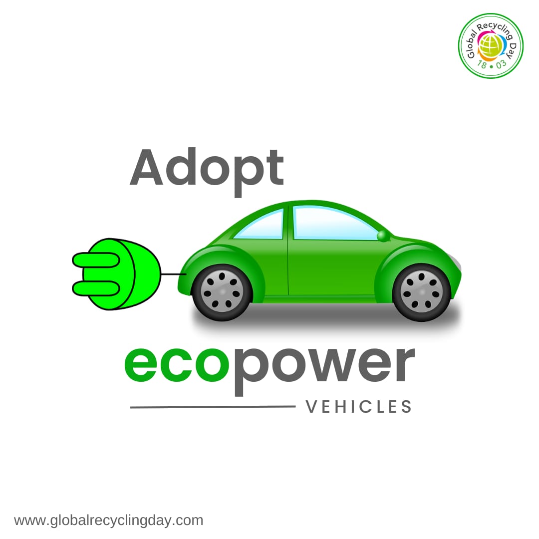 Cars & Vans generate 10% of #GlobalCO2emissions. Adopting #EcoPower using #ElectricCars #Buses #HGV reduces #pollution & #GlobalCO2Emissions & meets #2050NetZeroGoals. Let us across all #Communities #Municipalities #Towns #Cities adopt & promote #EcoPower #GlobalRecyclingDay