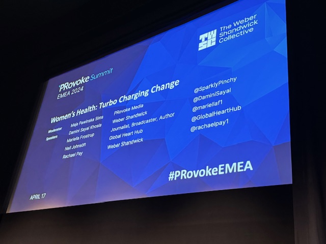 Neil Johnson, GHH Executive Director, is delighted to be at the PRovoke EMEA Summit joining the panel on 'Women's Health - Turbo Charging Change'.

The disparity in healthcare and historical gender bias has led to a global crisis for women’s health.💔 #WomenandCVD @Provoke_News