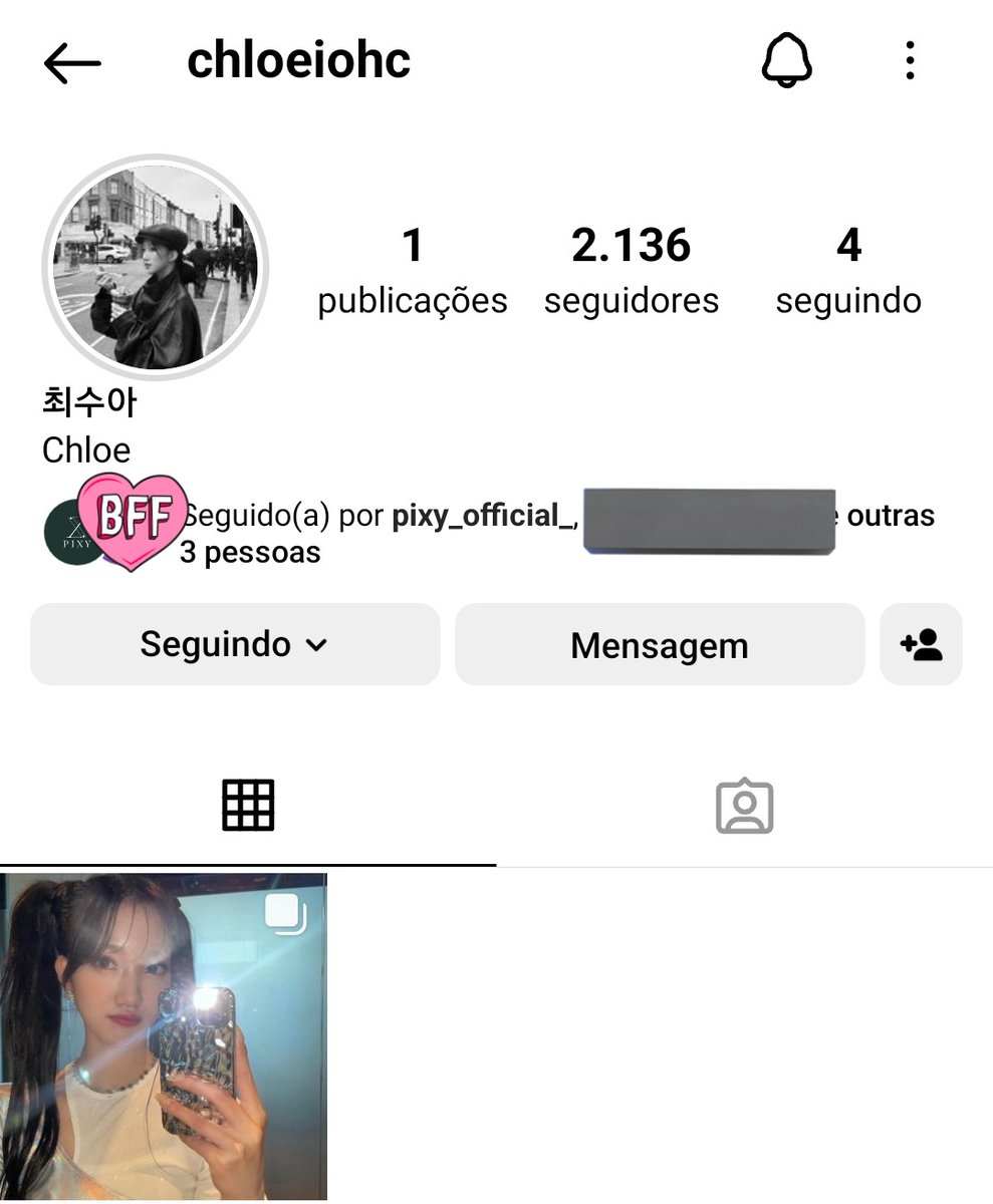 PIXYBRAZIL's tweet photo. 🚨 | Sua também abriu sua conta pessoal no Instagram! A conta do PIXY também já divulgou e está seguindo a conta.

User: @.chloeiohc

#픽시 #PIXY @official_pixy https://t.co/DUoUOMUh6L