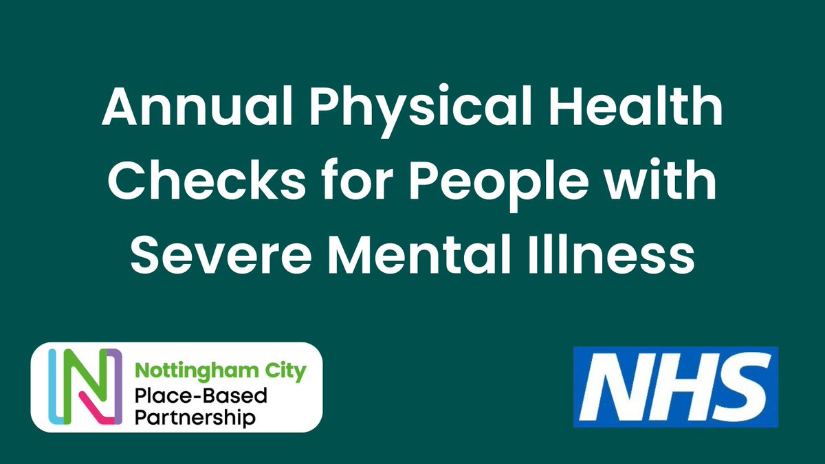 Do you work with or support someone who has a Severe Mental Illness (SMI)? Did you know they are eligible for a free physical health check at their GP surgery every year? Find out more here: healthandcarenotts.co.uk/annual-physica…