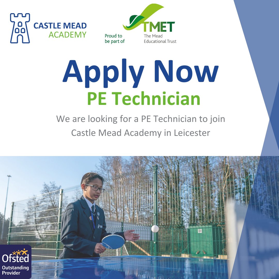 We need you! Could you be an excellent sporting role model our scholars? Join our PE department! 🏅Scholars who love their sport 🏅Opportunity to support learning. 🏅Brand new sports hall and activity studio. Deadline, 6th May 2024, 9.00am. eteach.com/careers/tmet/j…