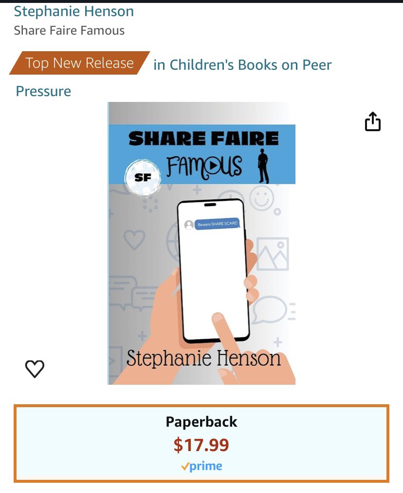 Aaaaand the Orange Banner is back! Share Faire Famous is a Top New Release in Children’s Books on Peer Pressure! @OhMGpress