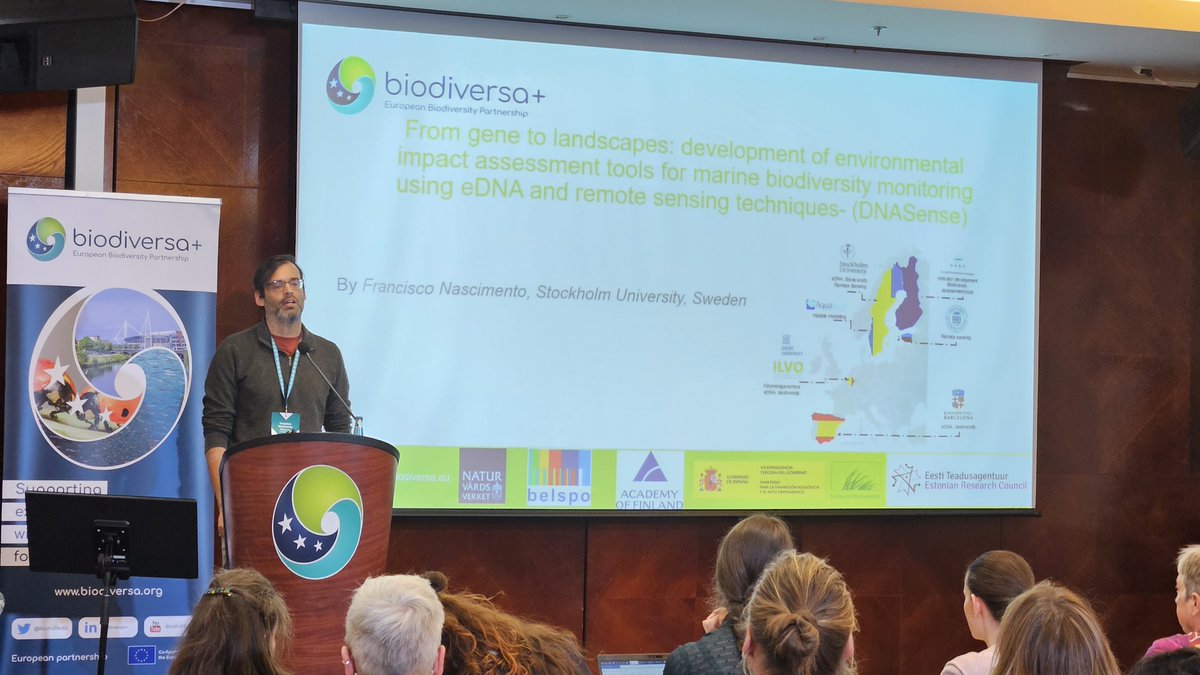BiodiversaPlus's tweet photo. #DNASense has a tagline: "Monitoring the unseen, protecting the future"! They will harness eDNA and remote sensing to assess marine biodiversity and ecosystem health.
#BiodivMonTallinn #MarineConservation #SustainableSeas https://t.co/pTFfiW0eta