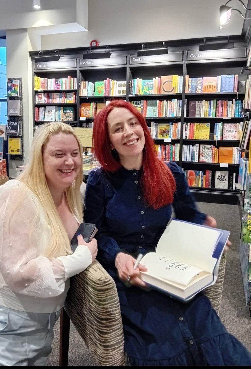 Lovely event at @WaterstonesLeam with @JoCallaghanKat last night. Where books were sold, biscuits were eaten, and the author dress code was strictly navy. Huge thanks to Amoy and Abi for hosting us ❤️