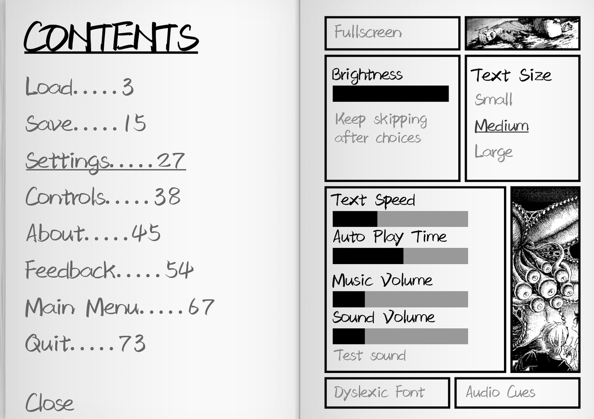 Has anyone ever found the Easter egg tied to the brightness slider? Mycorrhiza has a lot of hidden Easter eggs and references but this one might be a bit obscure since this one is not tied to an achievement.

#VisualNovel | #HorrorGame | #VNDev