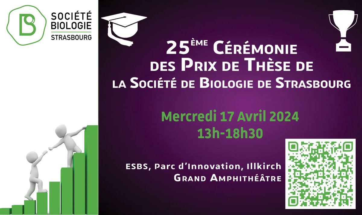 C'est aujourd'hui le 25éme Cérémonie des prix de Thèse de la <a href="/socbiolstrasbg/">SocieteBiologieStrasbourg</a>! 
A toute à l'heure pour écouter les lauréat(e)s!