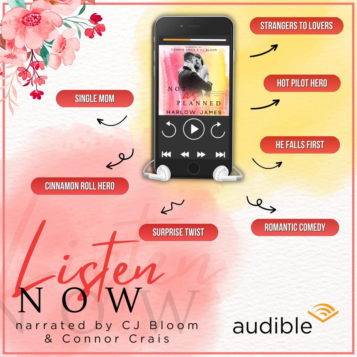 AUDIO ALERT: NOT AS PLANNED (#LadieswhoBrunch) BY #AuthorHarlowJames, NARRATED #CJBloom & @ConnorCrais

lovestruck677.blogspot.com/2024/04/audio-…

#audible #audiolover #newaudio #romancebooks #romancereader #romcombooks #spicyaudio #audiobooks  #connorcrais  #booknarrators  #theauthoragency