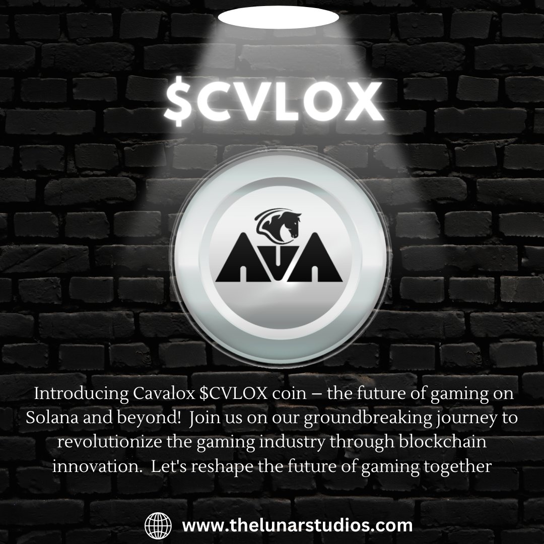 cavalox_eu's tweet photo. 🎮 Welcome to the future of gaming with Cavalox $CVLOX! 🚀 Join us in revolutionizing the gaming industry through blockchain innovation. 🌐 Let's shape the gaming world together!

#cvlox #blockchain #coins #mint #onlinegaming #crypto #cryptogaming #cavalox #solana #gaming https://t.co/jyyb7XCsY2