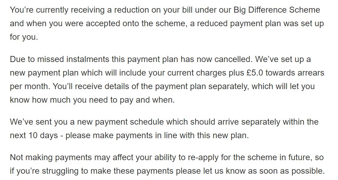 hey @stwater , someone needs to sort out these badly worded emails you're sending out, because this looks like I've missed payments and now I'm being penalised for it. Just called up your call centre and they told me I haven't missed any payments and that I'm still on the scheme