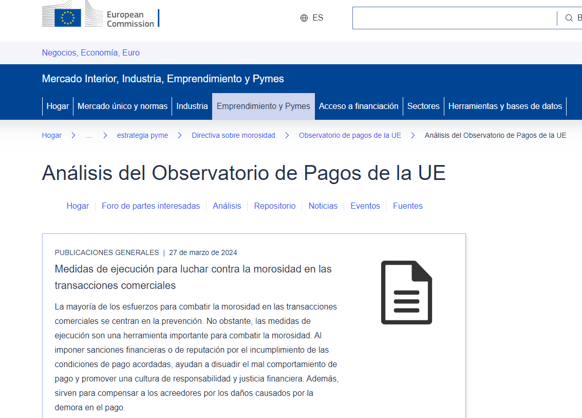 👏PARA ESTAR ORGULLOSOS Hoy la Comisión europea🇪🇺 esta presentado el Informe sobre medidas aprobadas por los Estados para hacer cumplir la Directiva de lucha contra la morosidad Y como ejemplo destacado se ha expuesto la regulación aprobada en el sector del transporte🚛en España