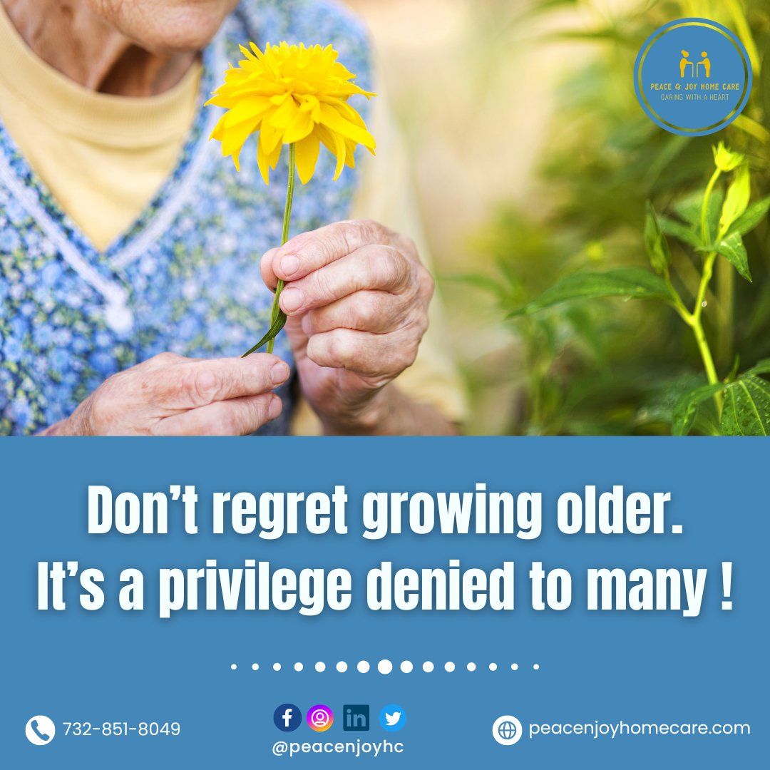 Embrace the golden years with grace and joy. Each wrinkle tells a story of laughter, tears, triumphs, and lessons. Holding the vibrant bloom of life, we realize growing older is not a curse, but a privilege. 
.
#GoldenYears #LifeWellLived #EmbraceAging #GracefulAging