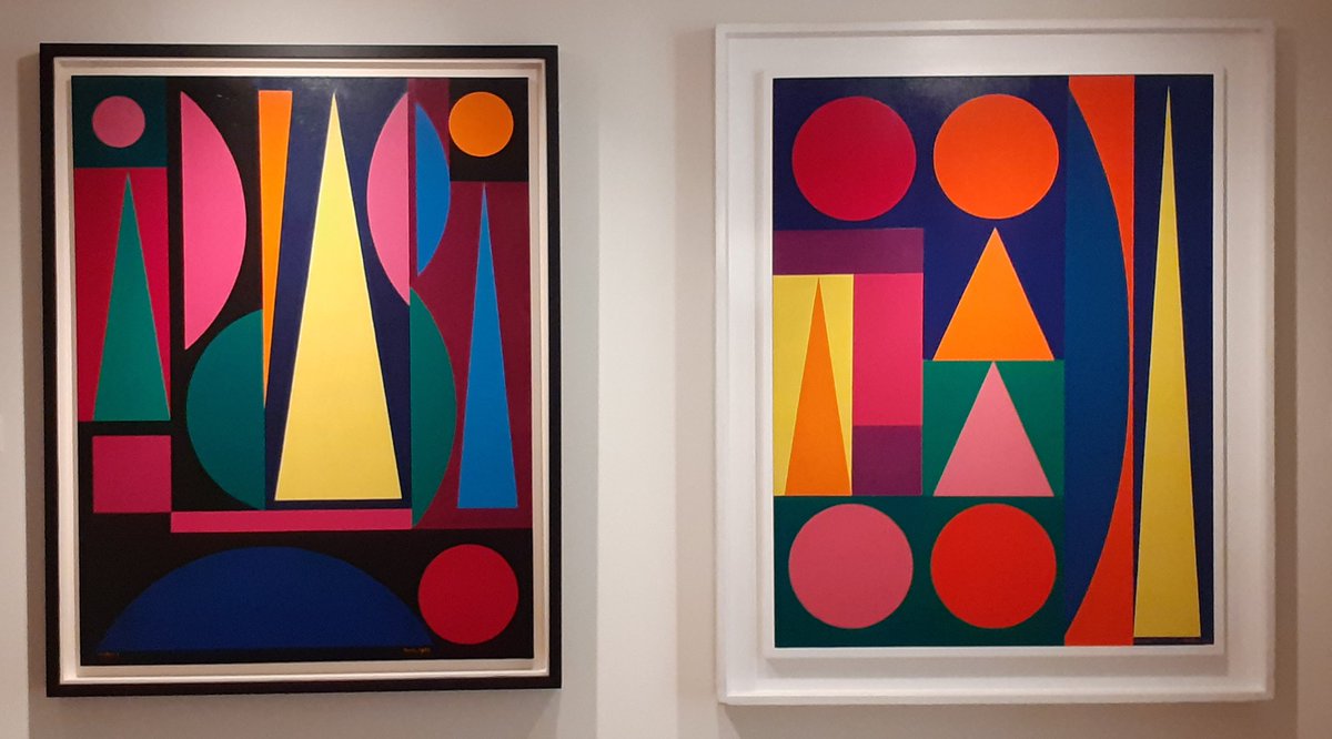 Mathematiques75's tweet photo. Je connaissais quelques œuvres "géométriques" d'Auguste Herbin, mais je ne savais pas que se cachait derrière ces tableaux un véritable alphabet de formes et couleurs (dont Vasarely s'est inspiré plus tard).
Très belle expo #AugusteHerbin au @MuseeMontmartre
#ArtAbstrait https://t.co/gKgXq5SsvX