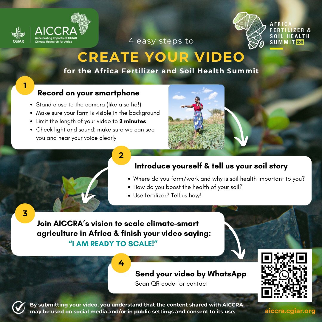 ❓🎬 Do you have a #soil story? We'd love to hear from you! Ahead of the @_AfricanUnion Fertilizer and Soil Health Summit, we're collecting soil stories from across Africa. 👇Info below for how to film and submit a short video to our campaign ahead of #AFSH2024.