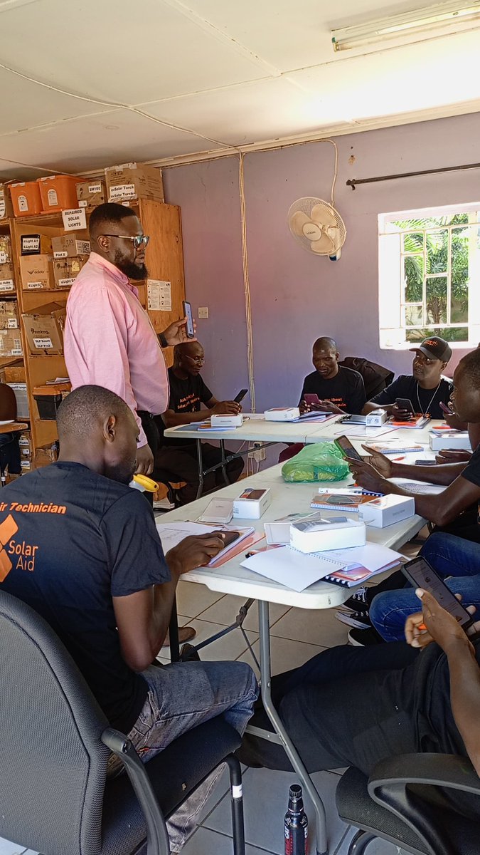 #HappeningNow: @KonigFred_ is leading a repair training for our solar entrepreneurs to expand their businesses and to expand the longevity and sustainability of off-grid solar.

#Zambia #SDG7 #OffGridSolar #RightToRepair