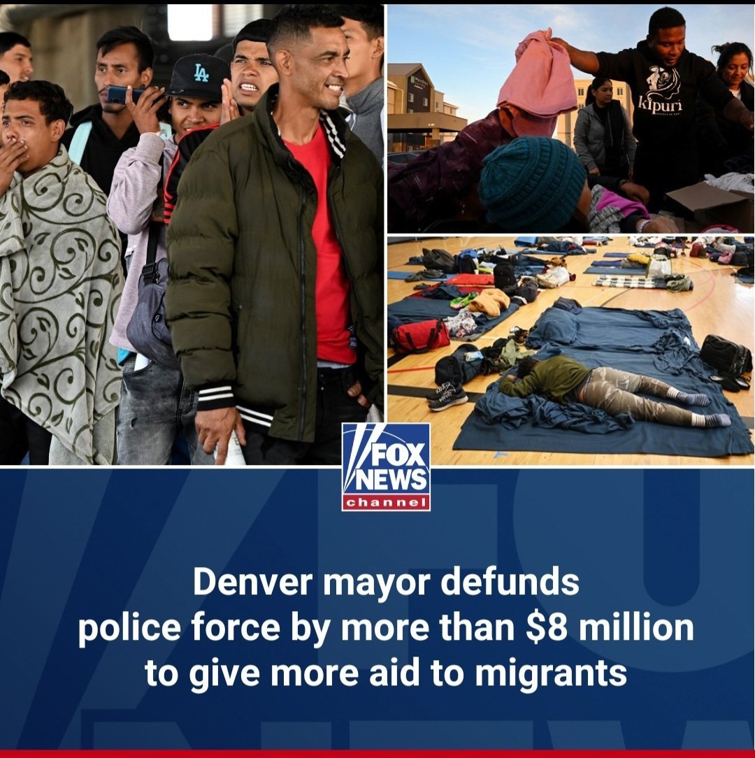 Denver mayor announced $46 MM package to fund programs for 'migrants' he calls 'newcomers,' which will result in $8 MM in budget cut for the Police department.🤬 This makes zero sense, I'll never understand why Democrats choose Illegals over citizens.🔥 instagram.com/p/C51_JiII7Uq/…