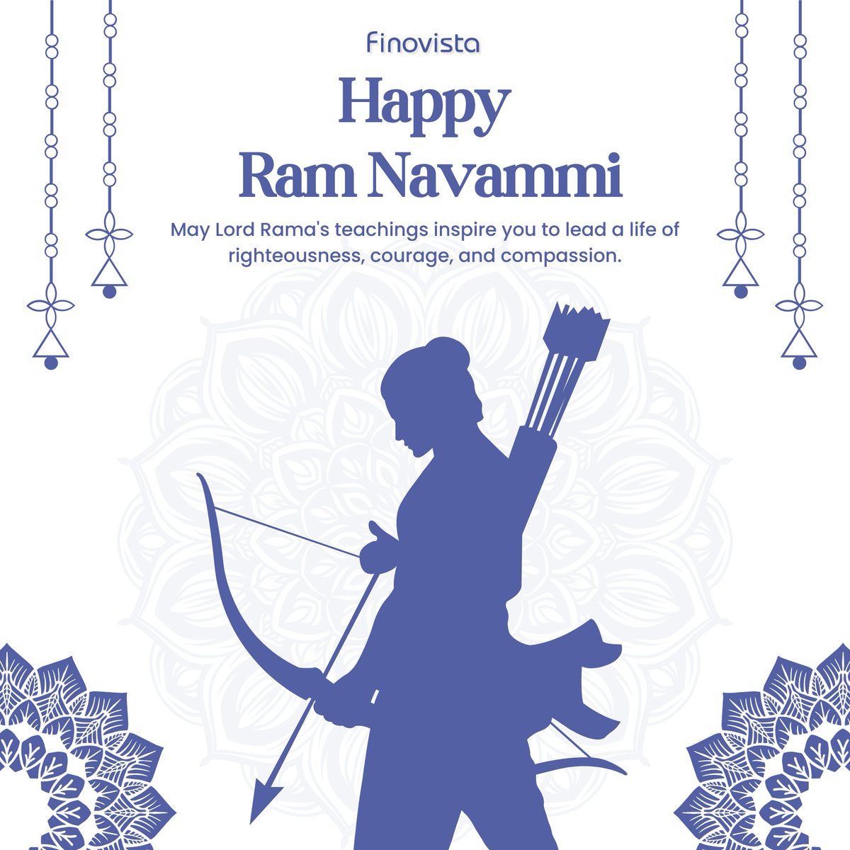 May the auspicious occasion of Ram Navami inspire us to strive for excellence, foster #innovation, and nurture growth in all our #endeavors. Here's to a prosperous and fulfilling journey ahead! Happy Ram Navami from the @Finovista family