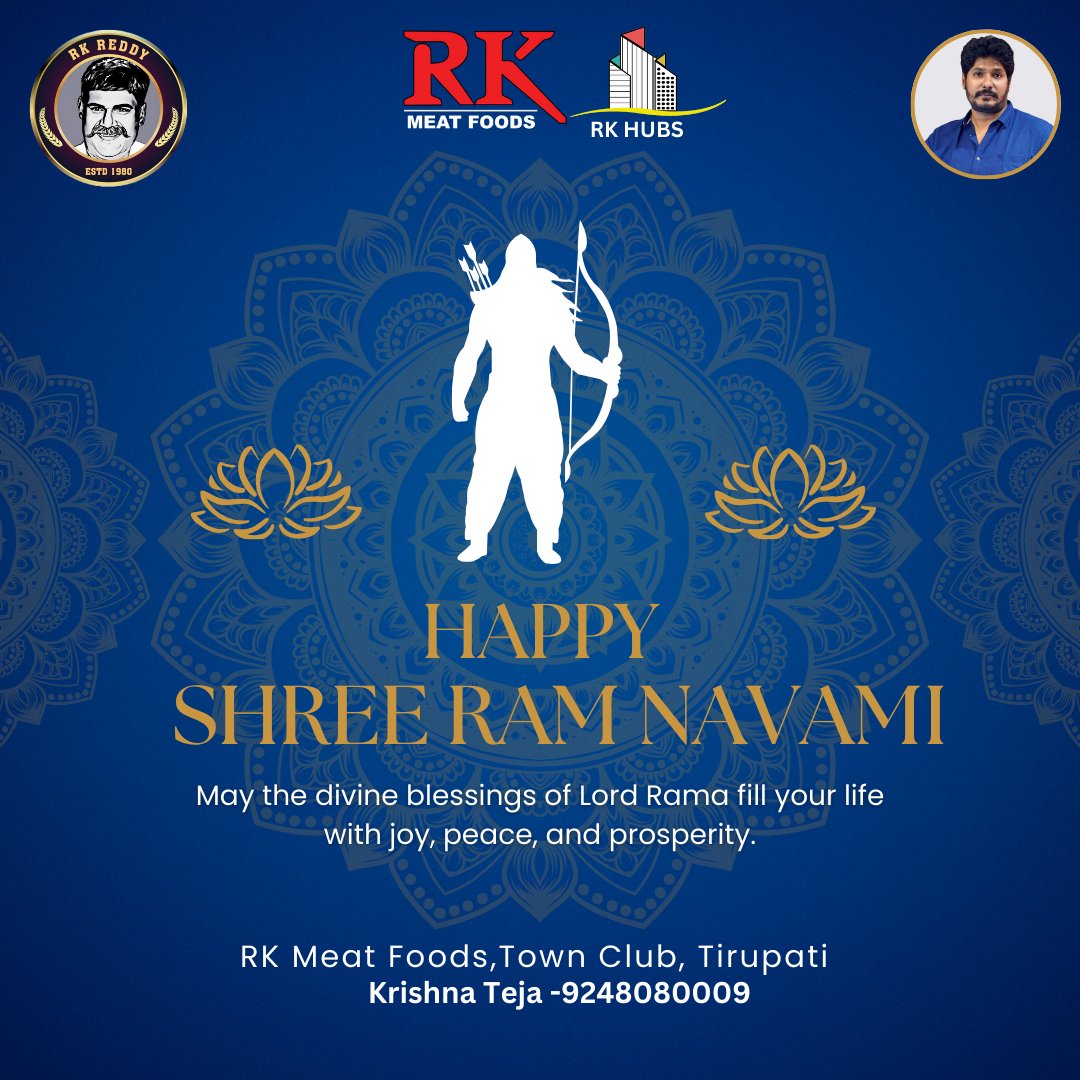rk_hubs's tweet image. Wish you and your family a very happy and a prosperous Ram Navami.
#RKHUBS #realestateintirupati #tirupatismartcity #propertiesintirupati
#plotforsale #flatforsale #tirupatiflats #agriculturallandsale #residentialflats #Commercial