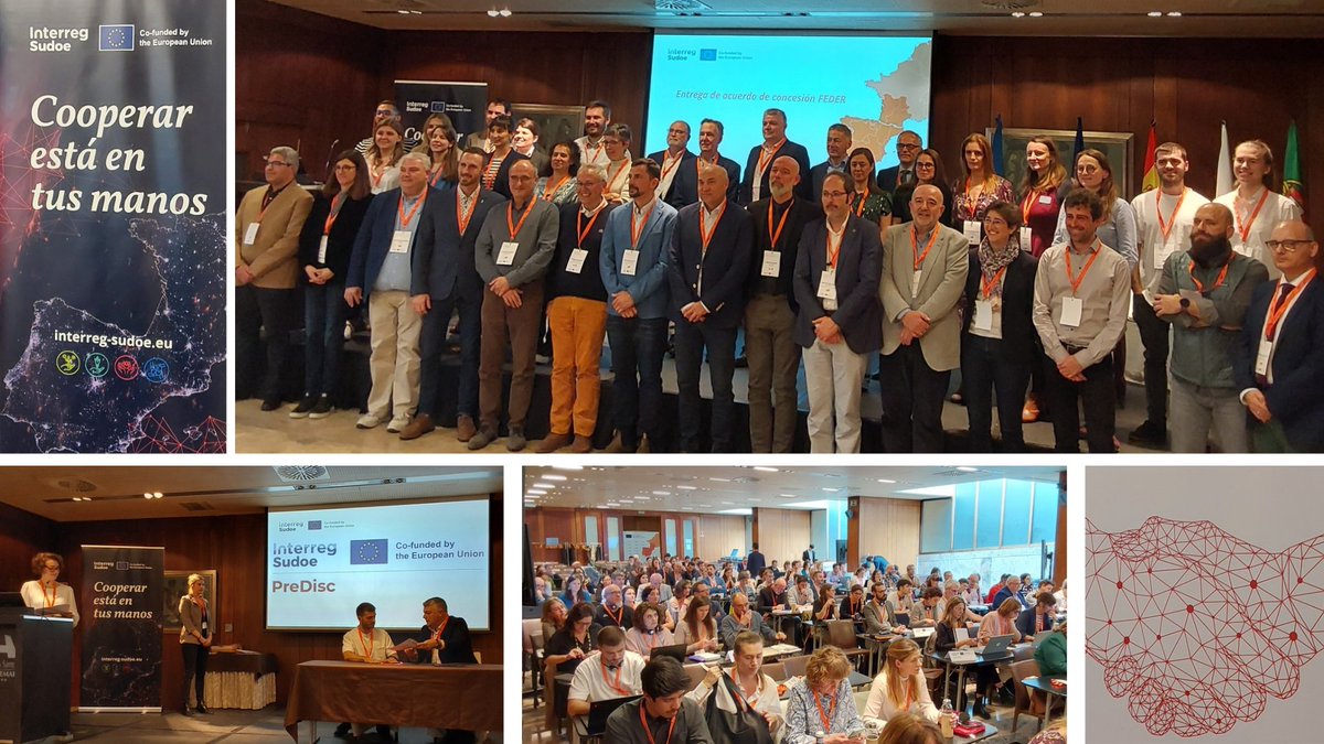 navarrabiomed's tweet photo. El seminario empieza con la ceremonia de entrega, por el Consejero de Economía, Hacienda y Fondos Europeos de Cantabria, Luís Ángel Agüeros, del acuerdo FEDER.
📷El consejero entrega el acuerdo FEDER de #PreDisc, liderado por #Navarrabiomed, a nuestro gestor Mikel Rubio. https://t.co/iqj9RcoFLX