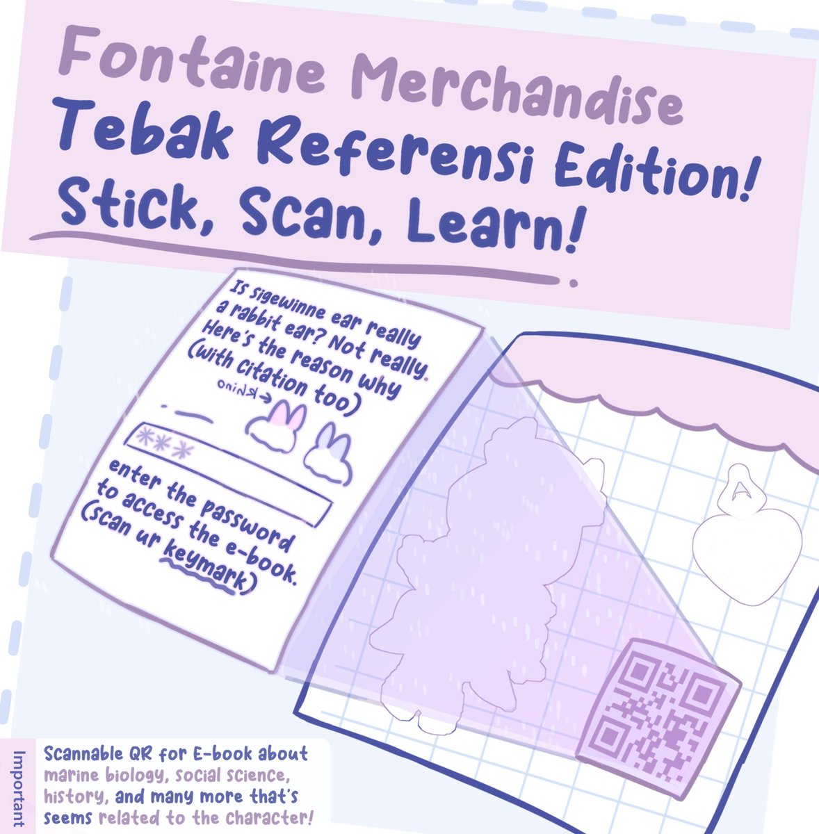 lunamaachi's tweet photo. PO PICK-UP ONLY
Genshin Impact : Tebak Referesi Edition
🏷Booth @chiimarucircle (E22ab)
📆14 April - 27 April
🎁Bookmark, Sticker Sheet/Kisscut, E-book

Beli stiker dan bookmark, dapat E-book kecil!📔
Form PO dan selengkapnya ada di reply kedua!

#cf18catalogue #comifuro18 #cf18 https://t.co/y0CIiHEtDP