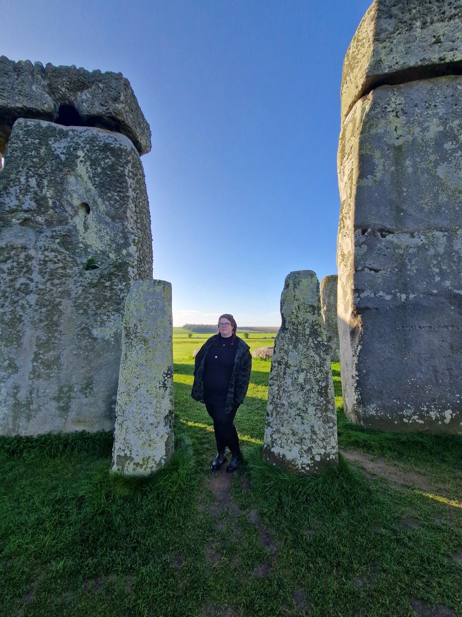 A rather early lovely morning bothering some exceptional old stones @EH_Stonehenge featuring the wonderful Gertie the Great Bustard