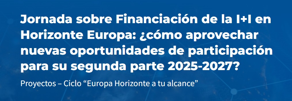 📢Mañana tiene lugar la charla “Financiación de la I+I en #HorizonteEuropa: ¿Cómo aprovechar nuevas oportunidades de participación para su 2⃣ª parte 2025-2027?” imapartida✖️Elena Portero y Juan Riese 📆18 de Abril ⏰10 a.m. 🌏CIBA / Online Inscripción: 👉acortar.link/FwlHvE