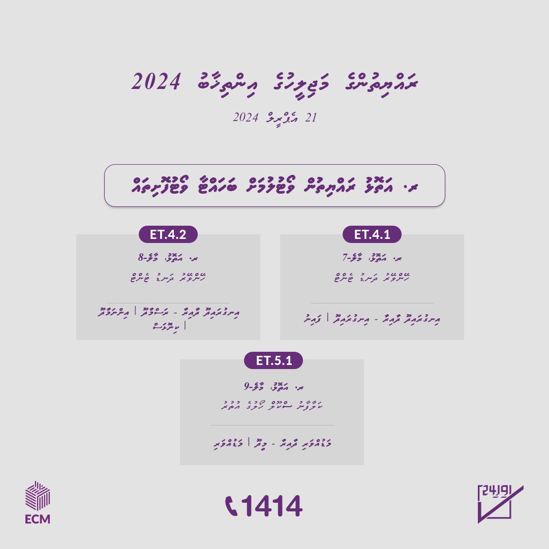 ރައްޔިތުންގެ މަޖިލީހުގެ އިންތިޚާބު 2024ގައި މާލޭގައި ދިރިއުޅޭ ރ. އަތޮޅުގެ ރައްޔިތުން ވޯޓުލުމަށް ހަމަޖެހިފައިވާ ވޯޓު ފޮށިތައް. ވޯޓުލާން ދާންޖެހޭ ތަން ޗެކްކުރެއްވުމަށް VR(space)NID no. send SMS to 1414 #vihi24