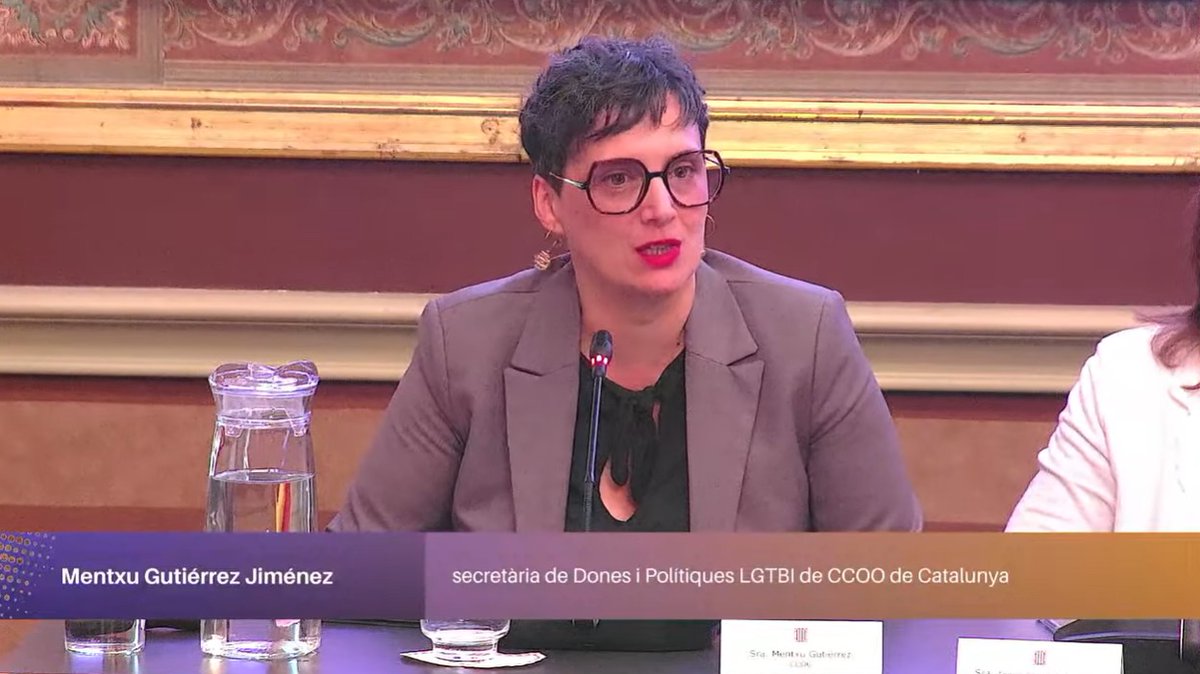 🗣️@MentxuGutierrez, secretària de Dones i Polítiques LGTBI de <a href="/ccoocatalunya/">CCOO de Catalunya</a>: "La formació de les persones negociadores del pla d'igualtat és clau. També els mecanismes de seguiment perquè siguin mesures de canvi. Així ho destaquen les recomanacions del #CRL"
#PlansIgualtat