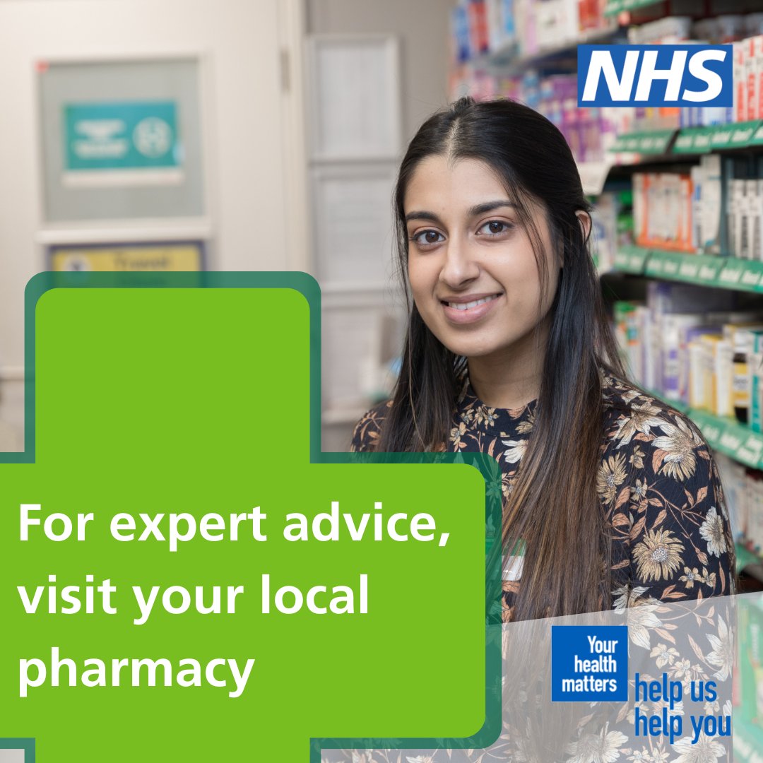 For helpful advice and reassurance from a medical expert, visit your local pharmacy. They can help with a wide range of health issues. Find a pharmacy near you: ➡️ ow.ly/h1d650wZ9w0