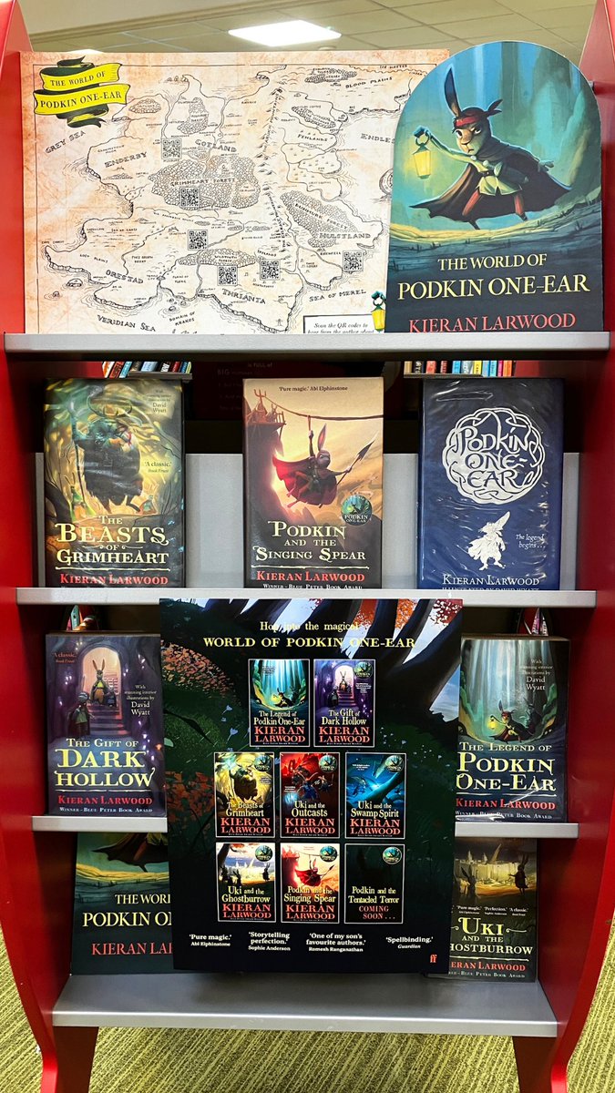 The World Of Podkin One-Ear is a series of epic children’s fantasy stories set in a world of rabbits🐇 Collect your free interactive map from Risca Library now and immerse yourself in @kmlarwood's magical series! @FaberChildrens @readingagency