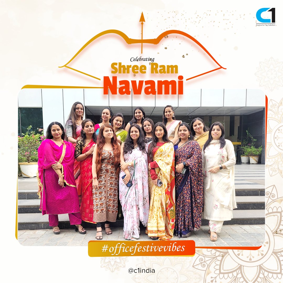 Embracing the spirit of unity and cultural richness, our office celebrated #RamNavami today with fervor and joy. Spreading joy and blessings throughout the workplace. Wishing everyone peace, prosperity, and divine blessings on this special day. #RamNavami #OfficeCelebration