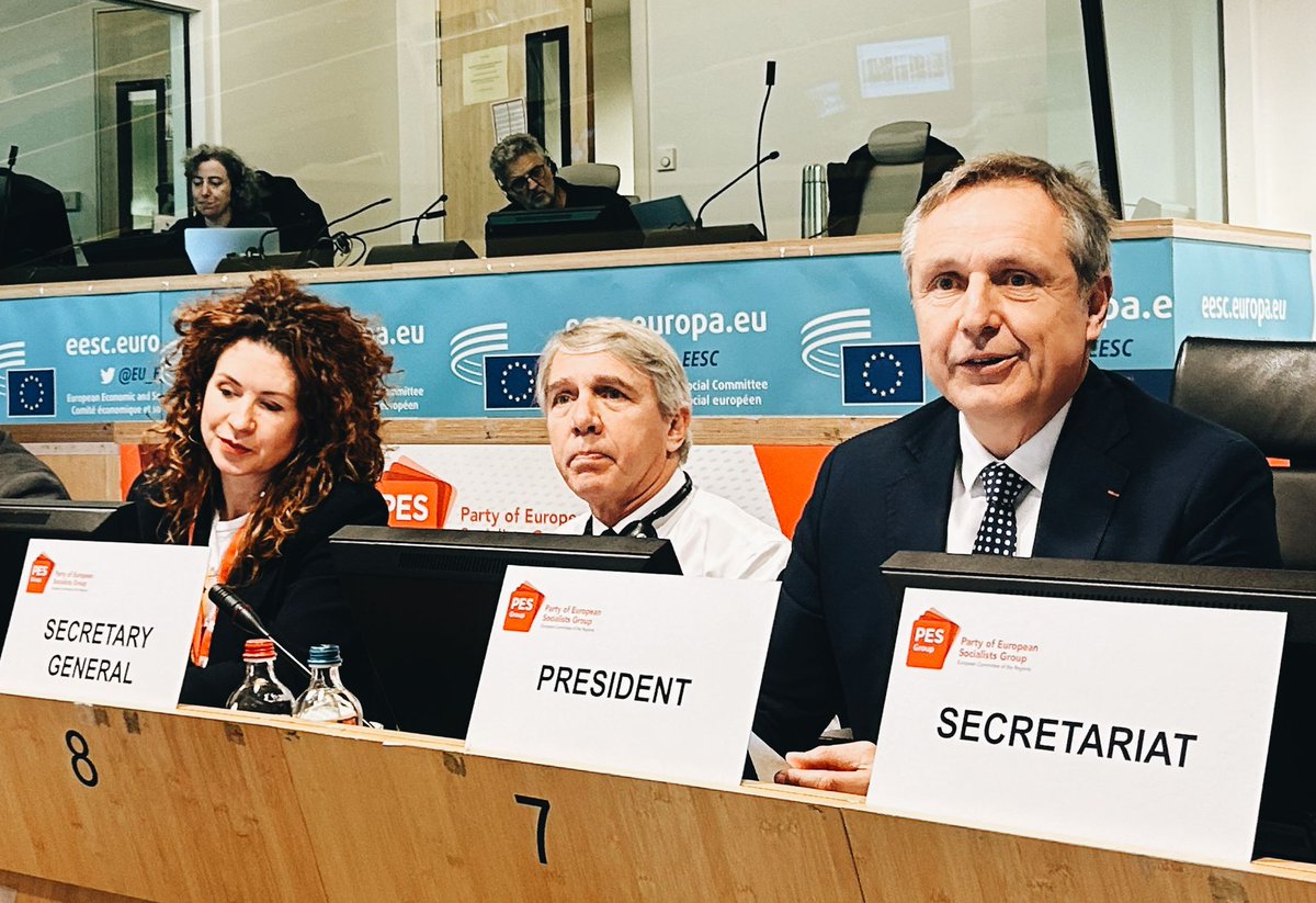🌹 Our Group meeting chaired by our President
@ch_rouillon has started!   

 We are ready to defend our progressive views on #CohesionPolicy #FairGreenDeal #EUenlargement #ChildGuarantee  #HousingForAll #EUElections2024 at #CoRPlenary!  🙌

Stay tuned for more.