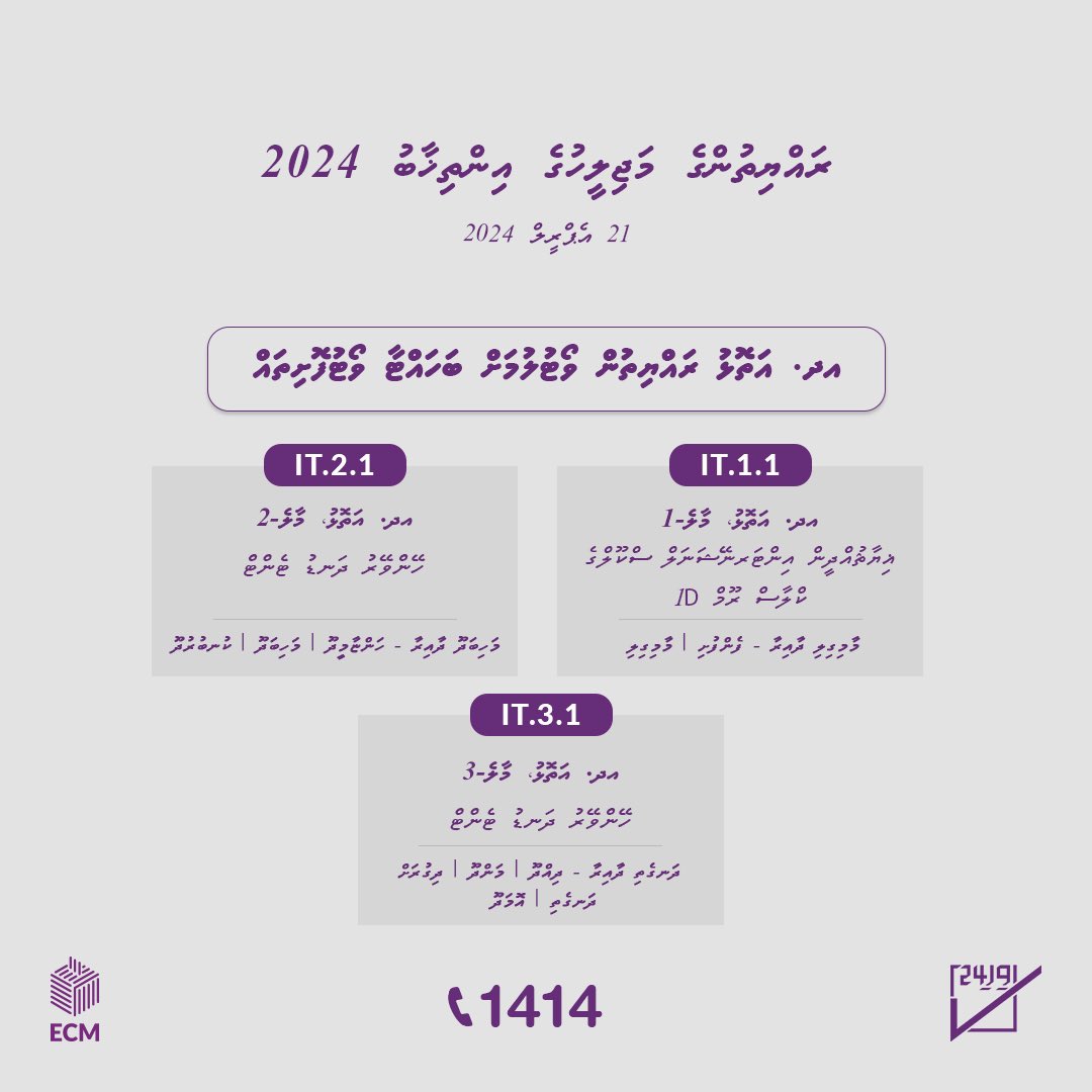 ރައްޔިތުންގެ މަޖިލީހުގެ އިންތިޚާބު 2024ގައި މާލޭގައި ދިރިއުޅޭ އދ އަތޮޅުގެ ރައްޔިތުން ވޯޓުލުމަށް ހަމަޖެހިފައިވާ ވޯޓު ފޮށިތައް. ވޯޓުލާން ދާންޖެހޭ ތަން ޗެކްކުރެއްވުމަށް VR(space)NID no. send SMS to 1414 #vihi24