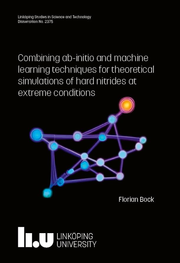 Ph.D. defence this week: Florian Bock, Combining ab‐initio and machine learning techniques for theoretical simulations ... Friday 19 April, 10:15 in Planck, F-building, Campus Valla, Linköping urn.kb.se/resolve?urn=ur… #LiU