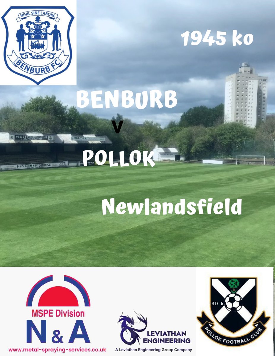 WOSFL PREM MATCH 27 ⚽🔵🏆 Next up for the Bens is a trip to Newlands to play an in form @pollokfc side in the @OfficialWoSFL Premier next Tuesday night 23rd April. Get along to Newlandsfield and back the lads.