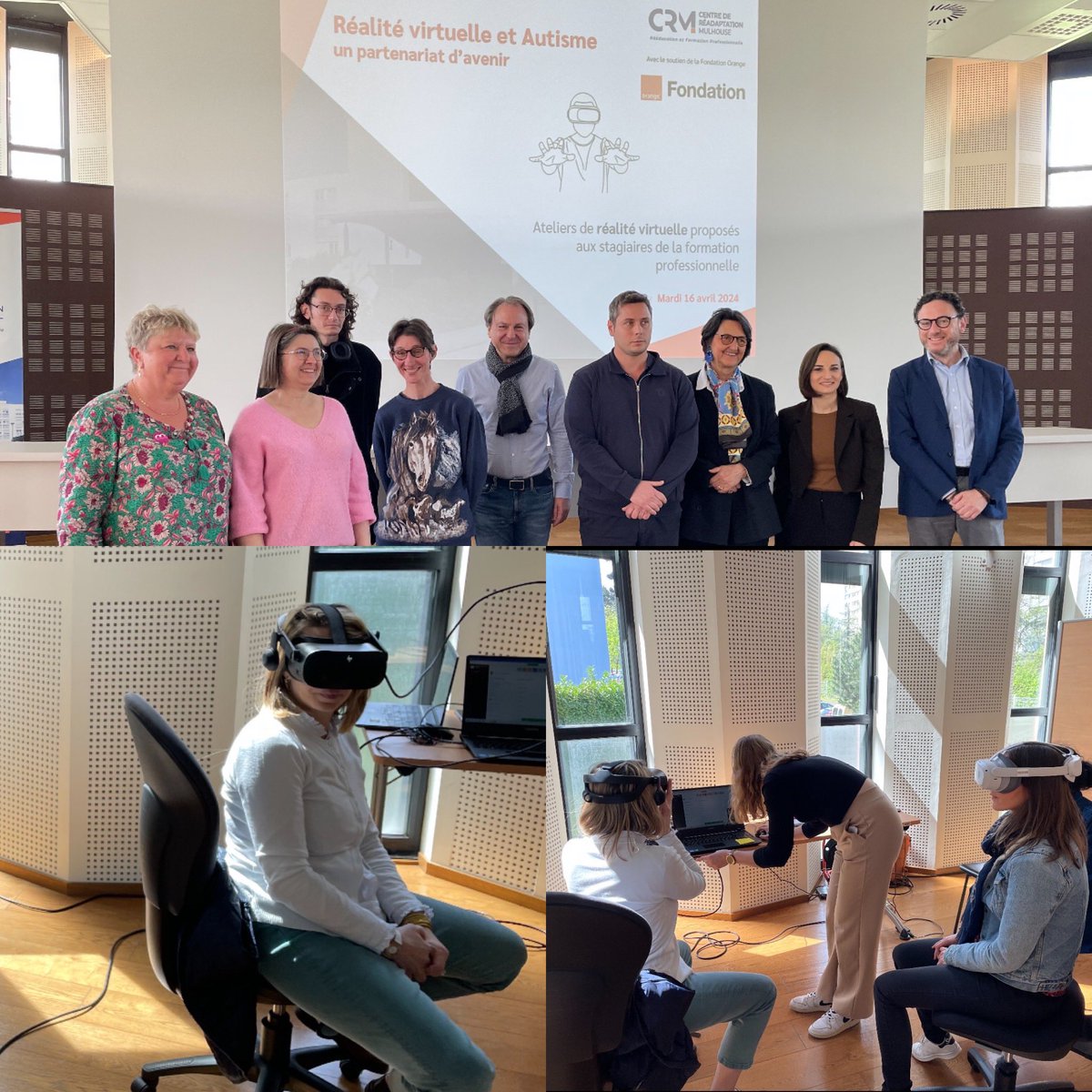 La Fondation Orange soutient le Centre de Réadaptation de Mulhouse dans son projet de création d'Ateliers de réalité virtuelle 💻 Ce qui a permis l'acquisition de plusieurs logiciels dédiés.