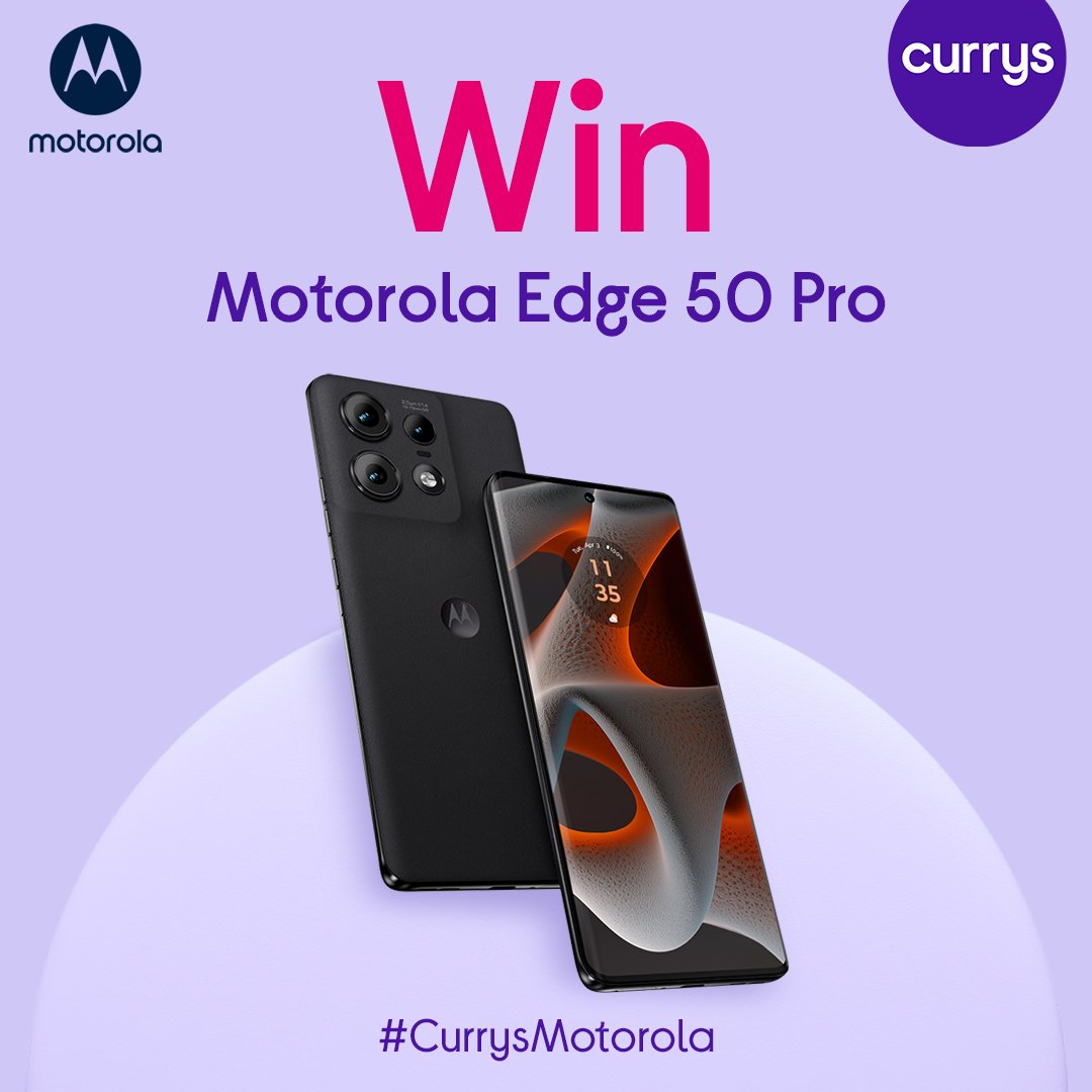 Fancy winning a Motorola Edge 50 Pro? We have you covered 📱 ✨ How to win: 1)Follow @currys 2) Like and reply to this post letting us know what your first mobile phone was, using #CurrysMotorola T&Cs apply Comp closes: 19/04