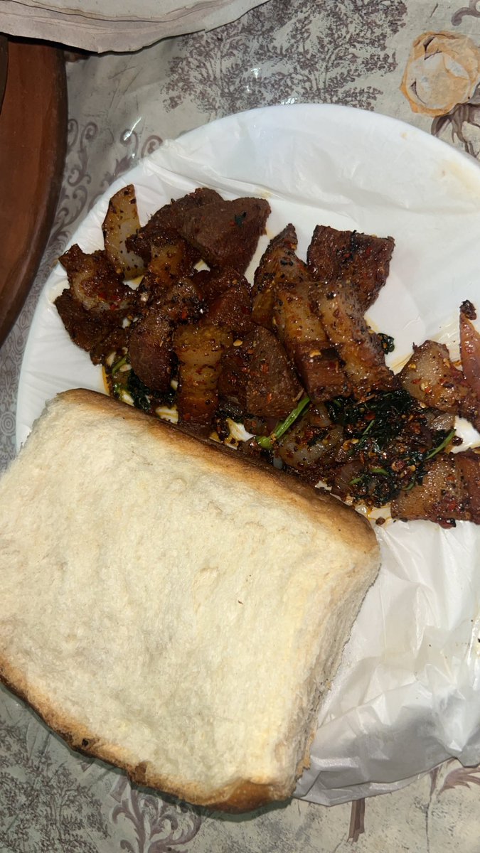 Wild boar and roast paan for lunch.