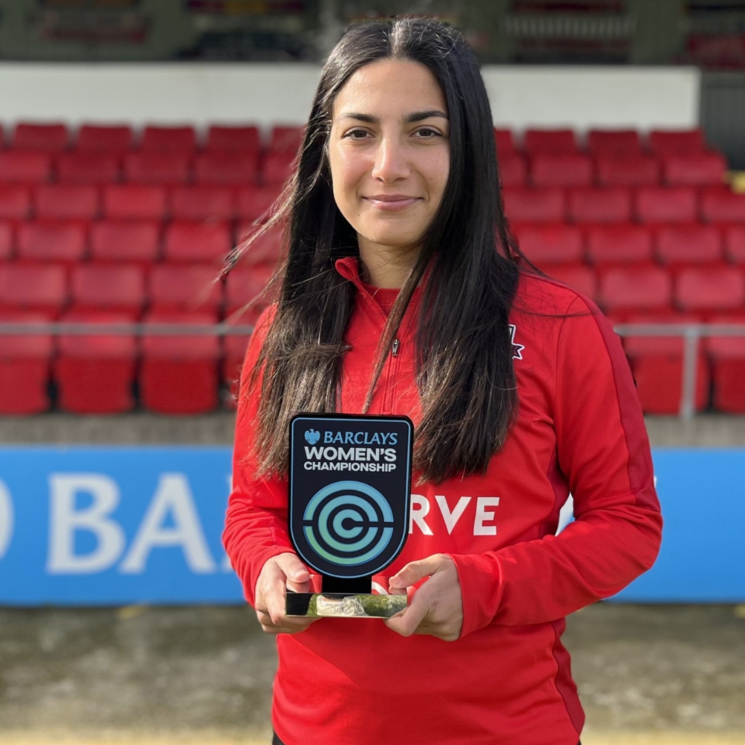 LewesFCWomen's tweet photo. 🤩 Maria Farrugia is the @BarclaysWC Player of the Month for March!

#COYR🔴⚫️ https://t.co/dnVrAjEuce