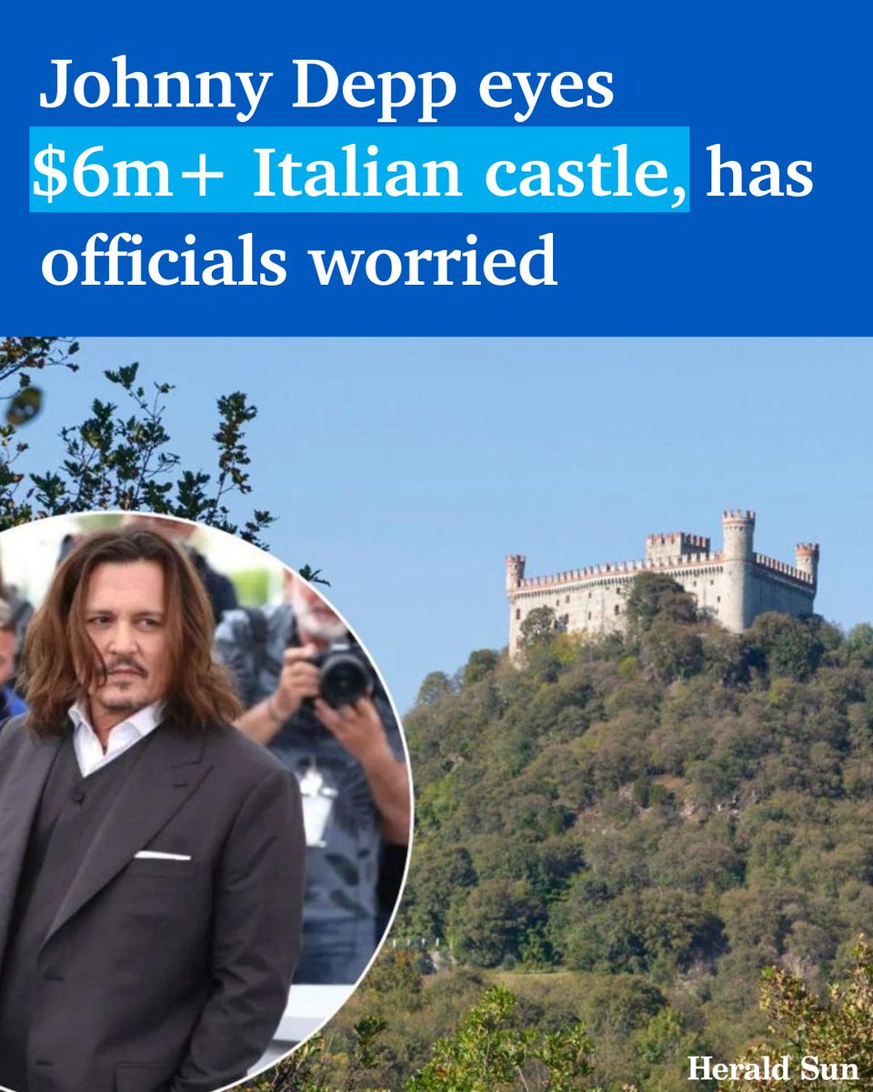 Lord Depp? The internationally-renowned actor is reportedly looking at buying a historic castle in Italy, but local officials are raising their concerns. > bit.ly/3vXhyG6