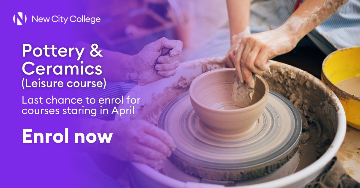 📢 Last chance to start a course this April 2024! Join our Adult recruitment event on 17 April, 2024, 2-5 pm. Discover our Pottery and Ceramics course! Perfect for beginners and experienced artisans. Get hands-on with clay and explore our ceramics studio:eu1.hubs.ly/H08ztm80