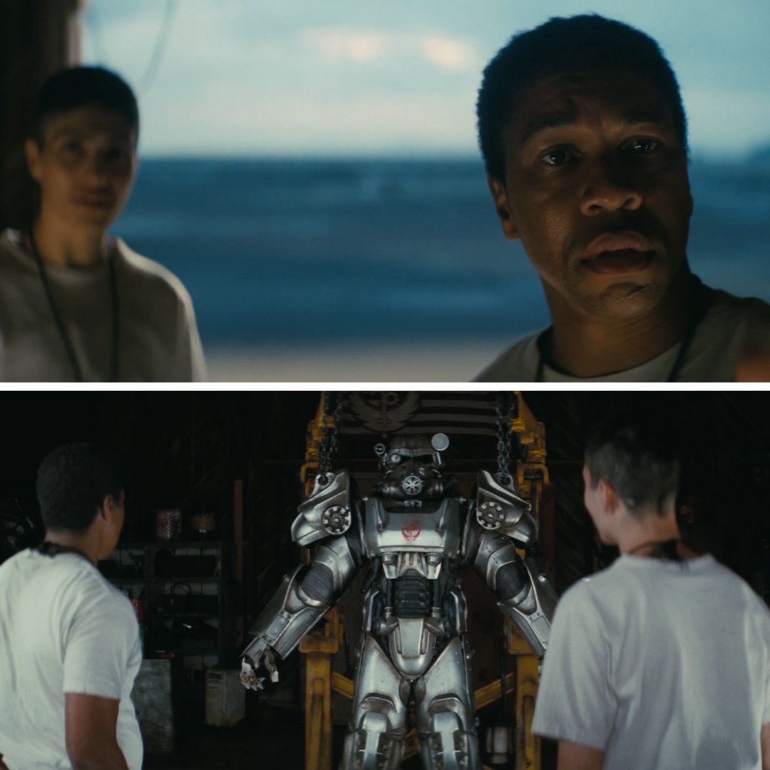 PrimeVideoAUNZ's tweet image. POV: When you finally see it IRL #Fallout #AaronMoten