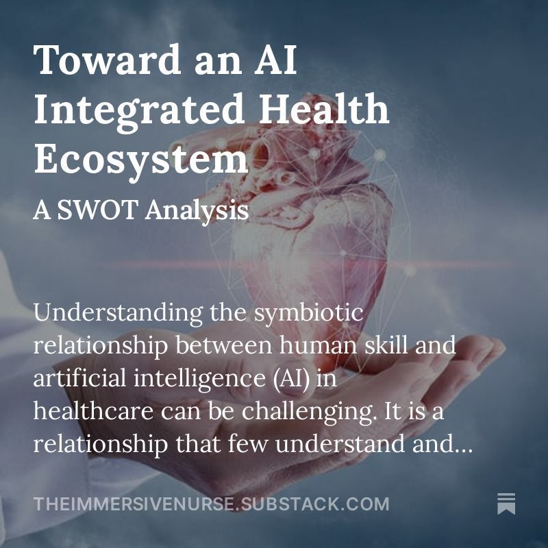 'The single most important thing that can be done to ensure the success of AI integration in healthcare is keeping humans-in-the-loop (HITL).buff.ly/3U68ubg 

#HITL #AI #digitalhealth #SWOTanalysis #humancentric #digitaltransformation #healthcareinnovation