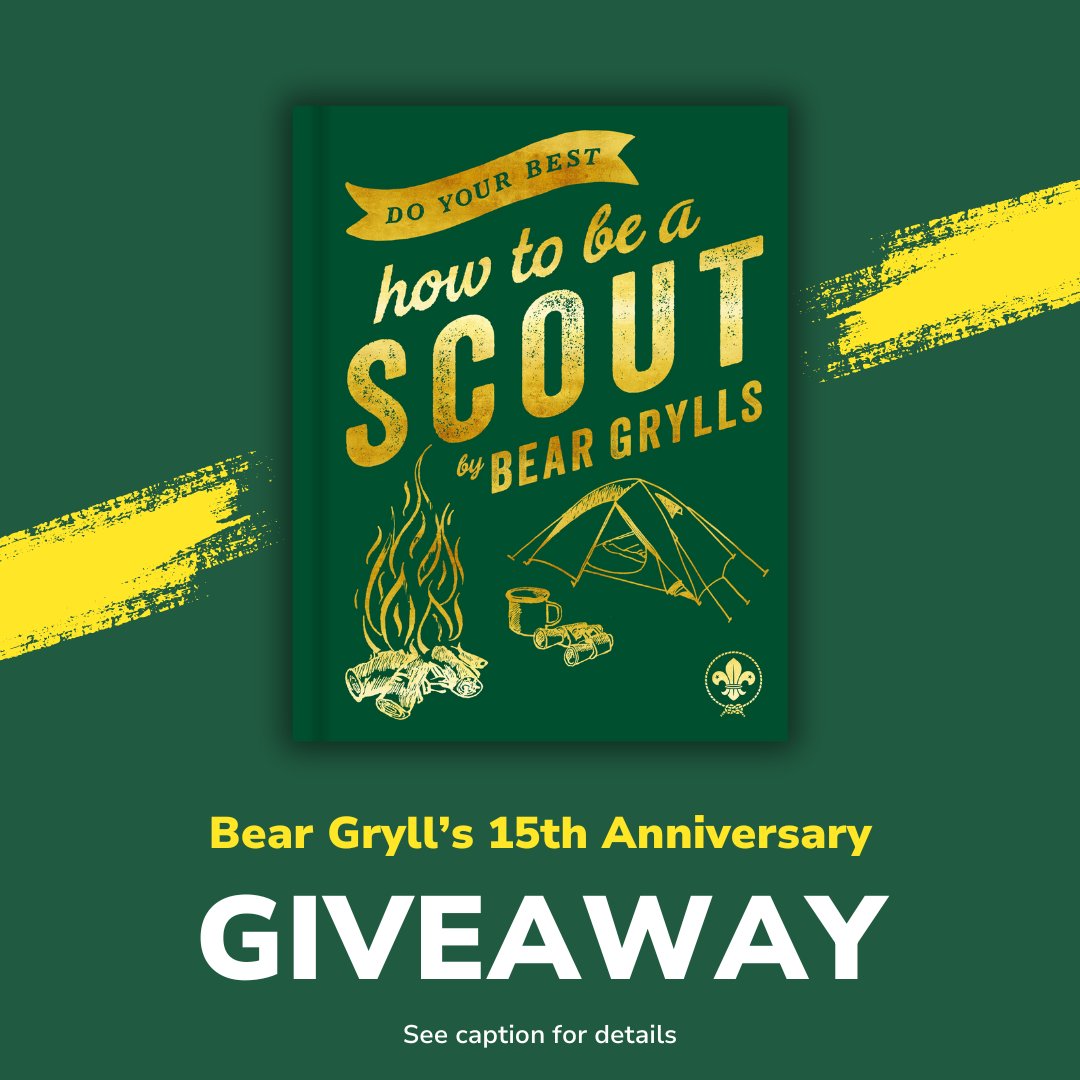 #Giveaway 🎉 Celebrate @beargrylls' 15th Anniversary with Scouts⚜️ Enter to win a copy of his latest book and an exclusive anniversary badge! ✔️ Like & retweet ✔️ Tag a friend who'd love this 🏆 Winner chosen randomly. UK only. Ends 19/4/24, 23:59 GMT. T&Cs apply.