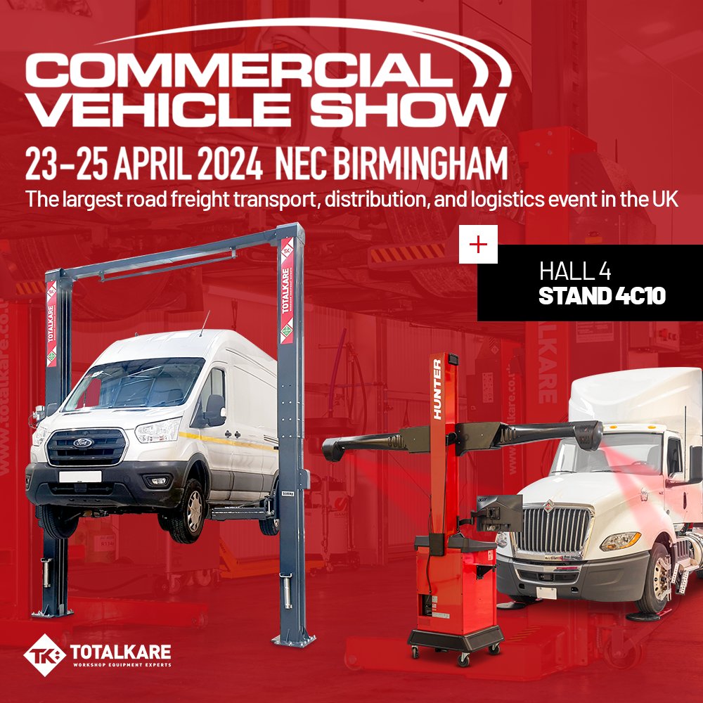Less than a week until The Commercial Vehicle Show 2024! Come and visit us on Stand 4C10 where we will be showcasing over 25 items of heavy duty and light commercial workshop equipment from our extensive portfolio. Get your tickets now: eu1.hubs.ly/H08BqZs0