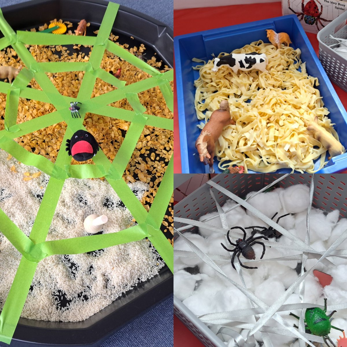 @PortsmouthDSA are ready to welcome our preschool families to our 'Very Busy Spider' themed sensory play session this morning! Looking forward to catching up after Easter! #PortsmouthDSA #EricCarle #Spider #Sensory #MessyPlay #Web