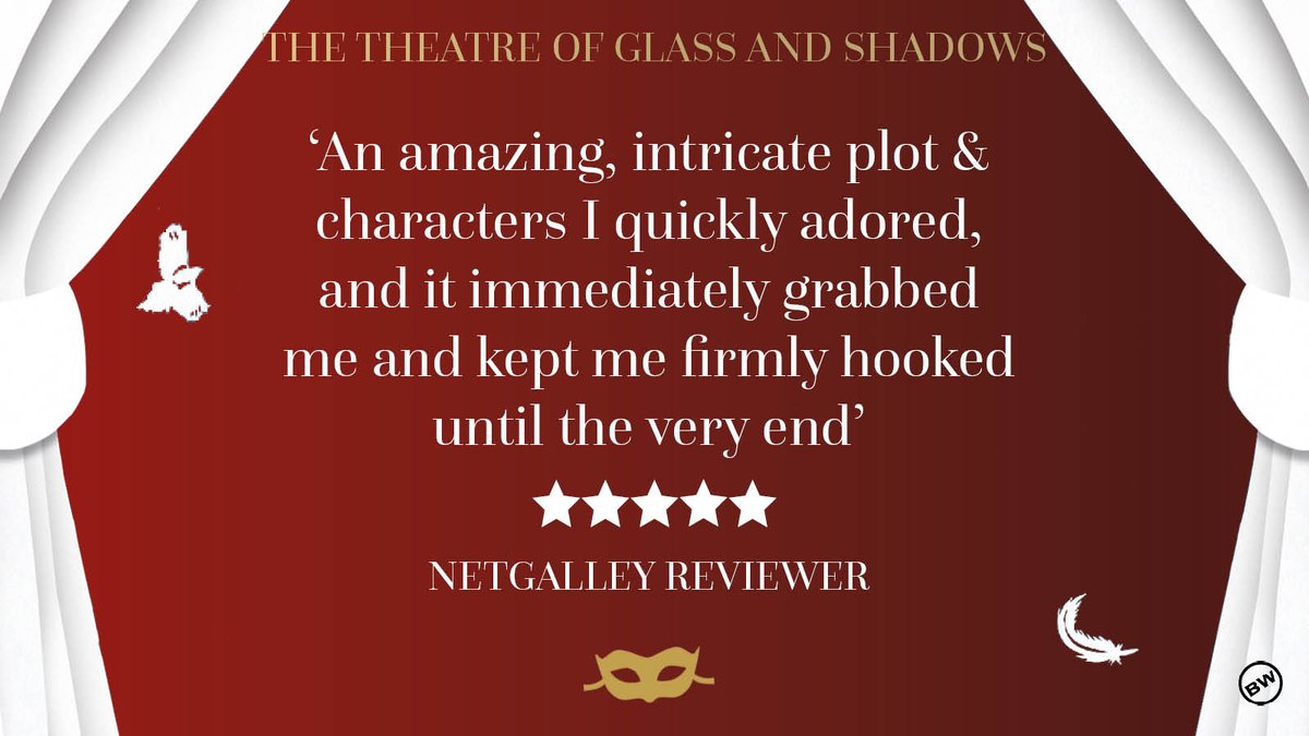 Another ⭐️⭐️⭐️⭐️⭐️ review just in for @Consummatechaos' The Theatre of Glass & Shadows! Thanks to all readers who are showing love for this showstopping novel - coming 23rd May 🩰🎭