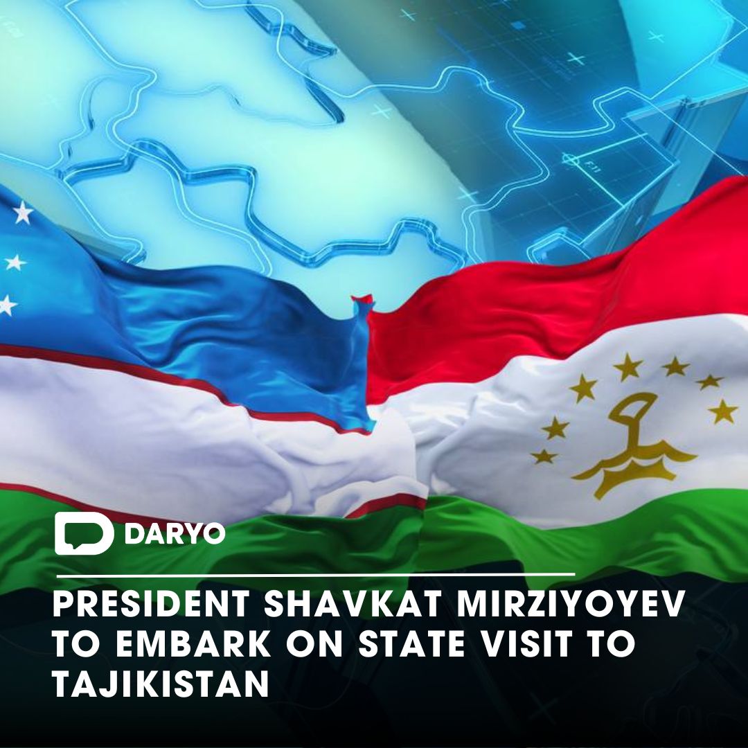 @president_uz to embark on state visit to #Tajikistan

🤝🌍

#President of #Uzbekistan is set to leave on a #statevisit to Tajikistan on April 18-19

👉Details — daryo.uz/en/uguUFcJG

#Uzbekistan #Tajikistan #Diplomacy #BilateralRelations #RegionalCooperation #StateVisit